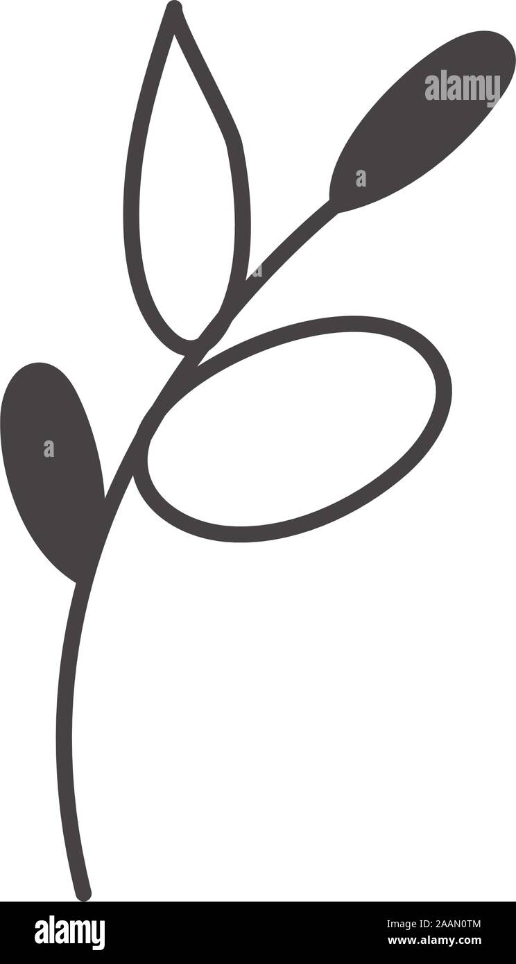 branch with leafs plant icon Stock Vector Image & Art - Alamy