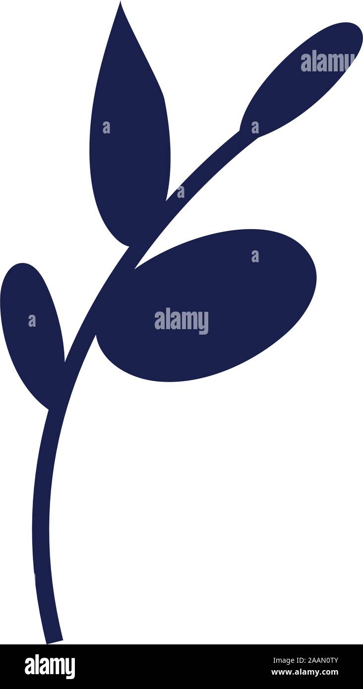 branch with leafs plant icon Stock Vector Image & Art - Alamy