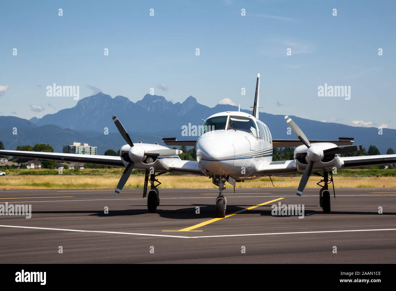 Pitt Meadows Airport during a sunny summer day. Taken in Greater