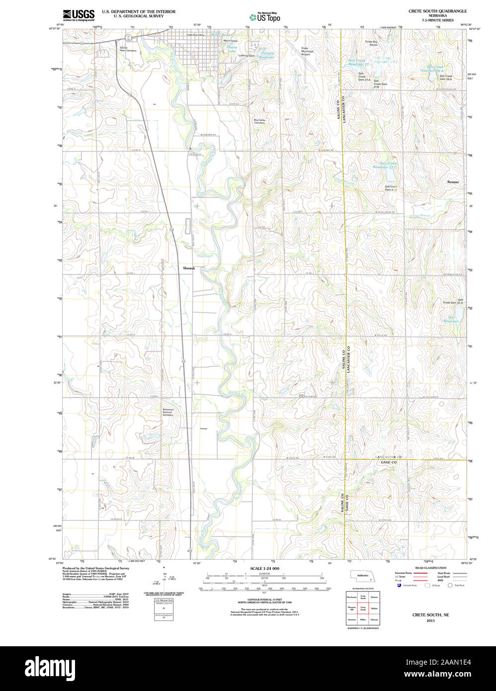Crete nebraska map Cut Out Stock Images & Pictures Alamy
