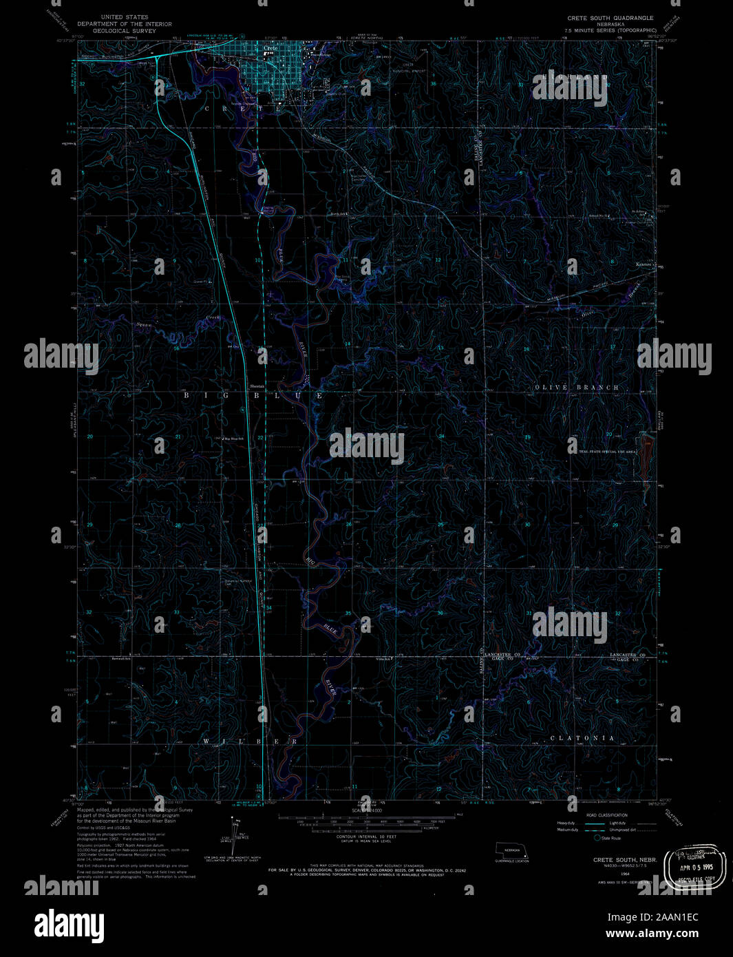 Crete nebraska map hires stock photography and images Alamy