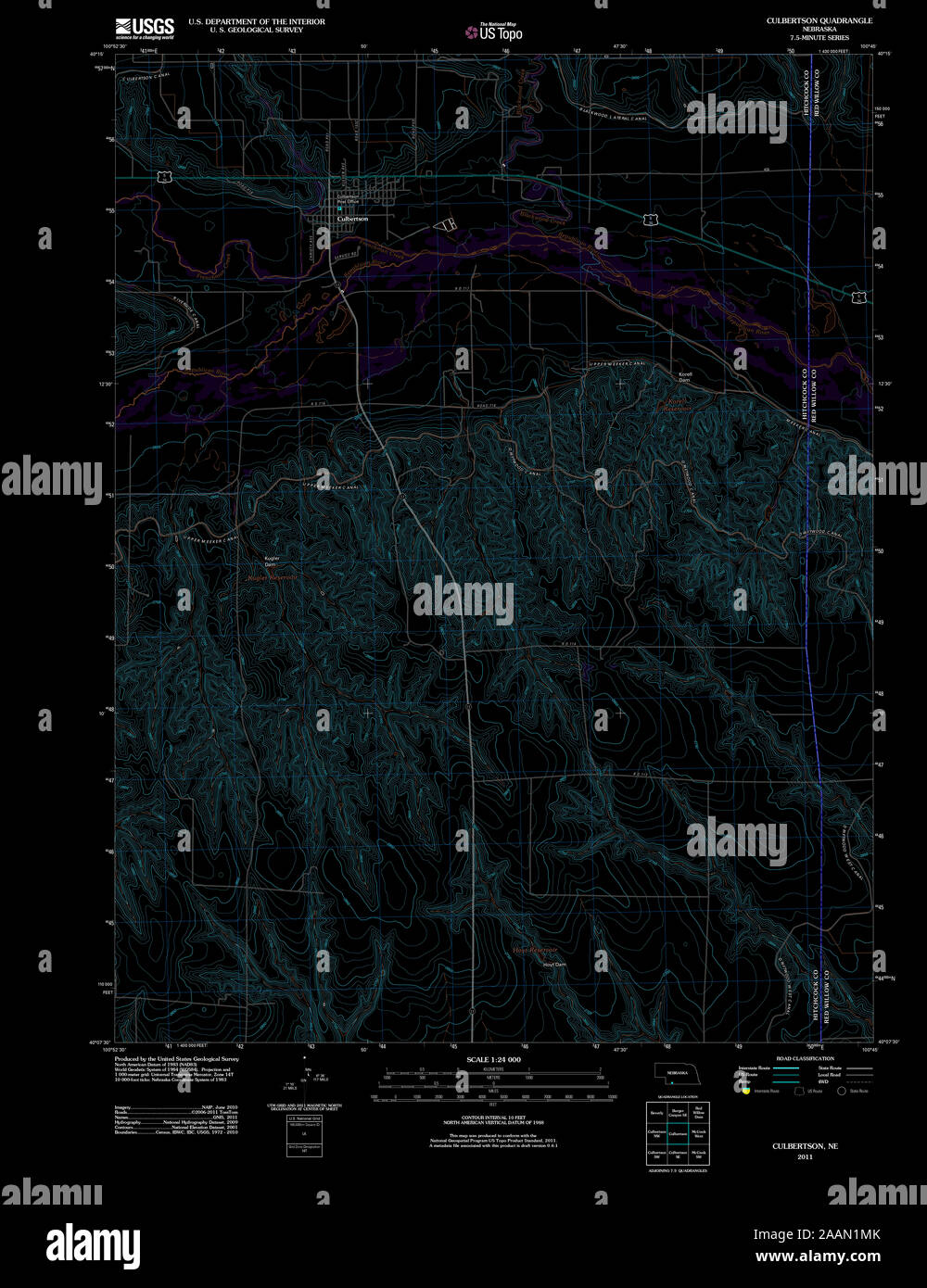 Map of culbertson nebraska hires stock photography and images Alamy