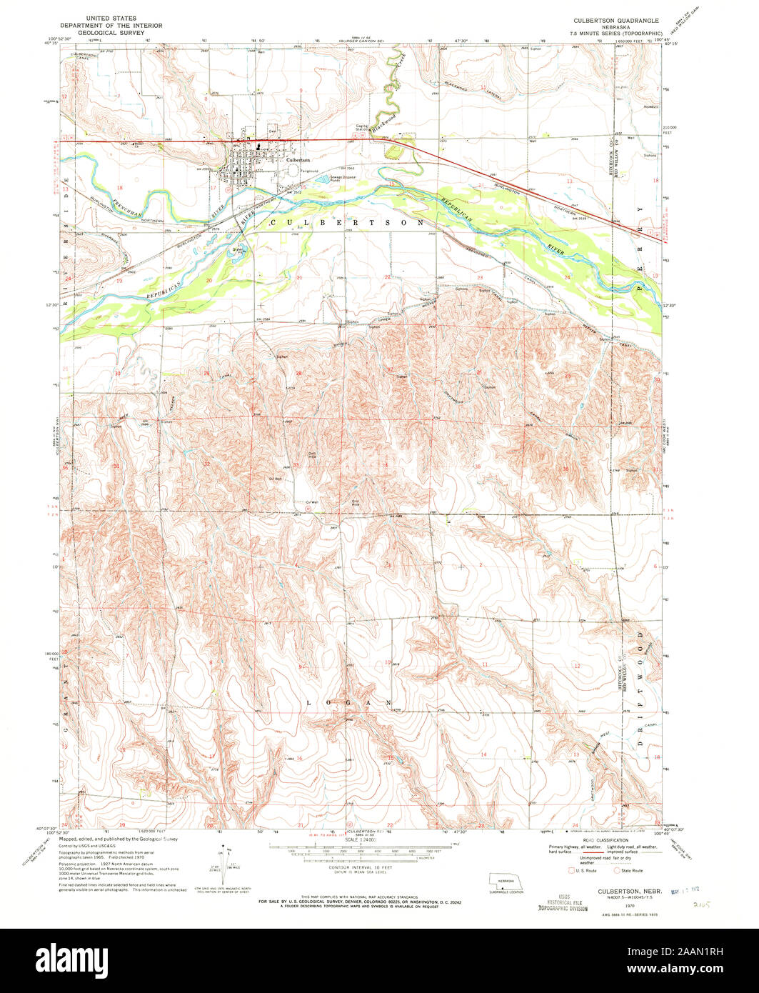 Map of culbertson nebraska Cut Out Stock Images & Pictures Alamy