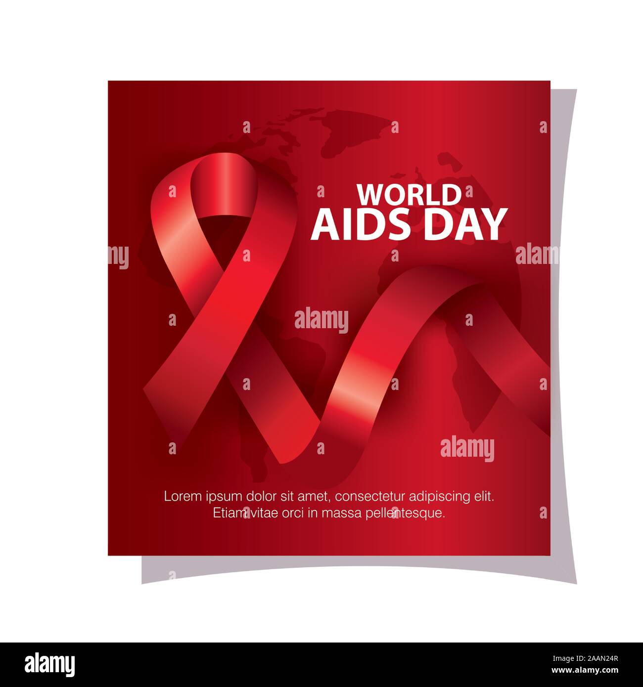 poster world aids day with ribbon Stock Vector Image & Art Alamy