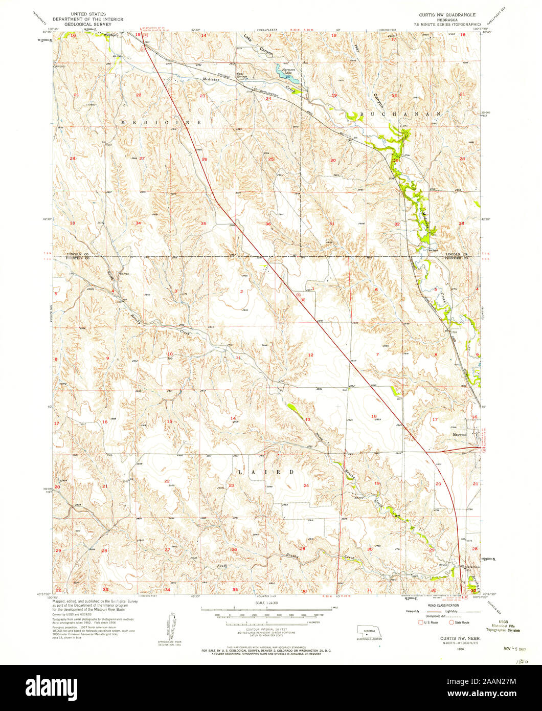 Map of curtis nebraska hires stock photography and images Alamy