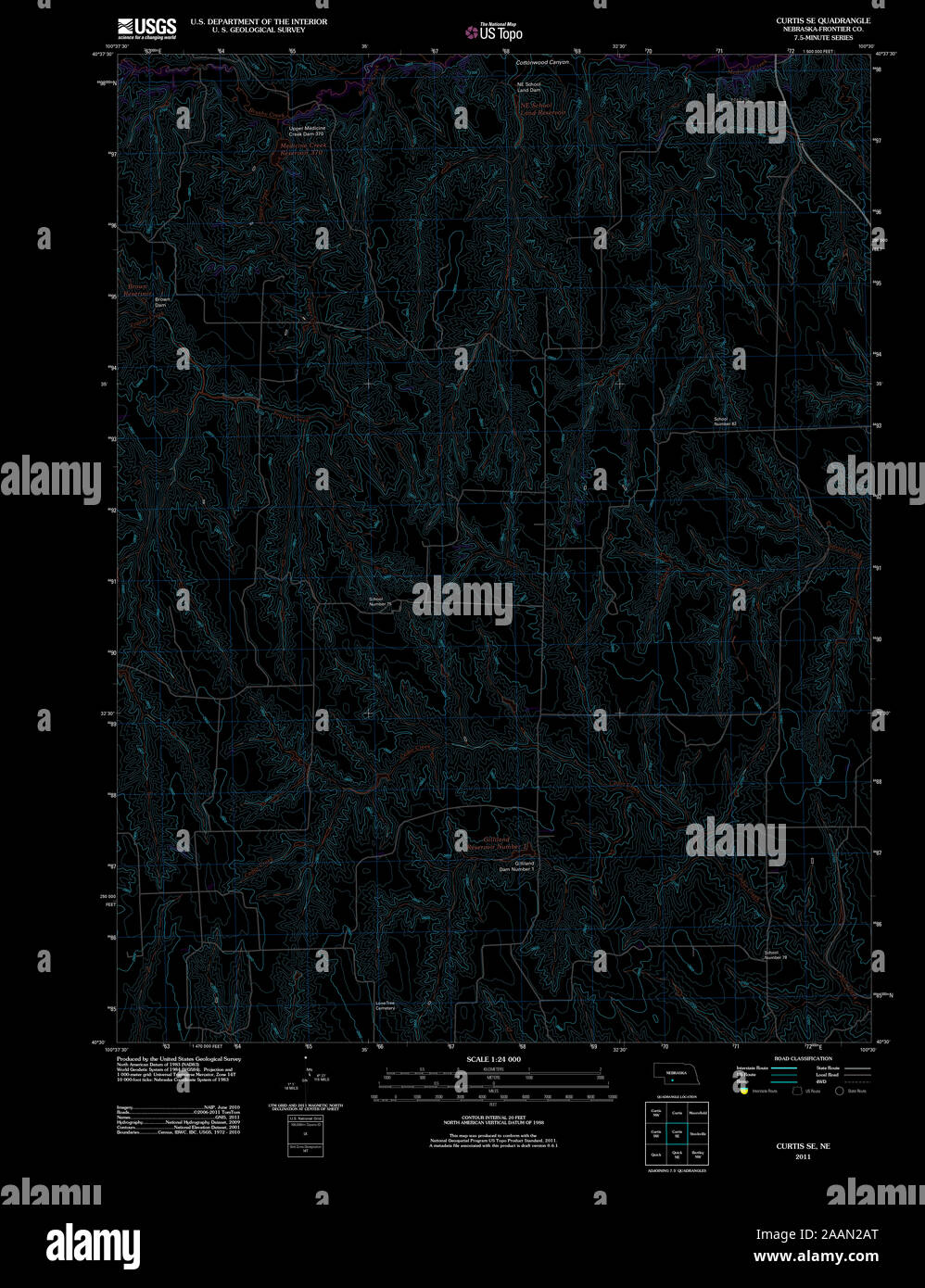 Map of curtis nebraska hires stock photography and images Alamy
