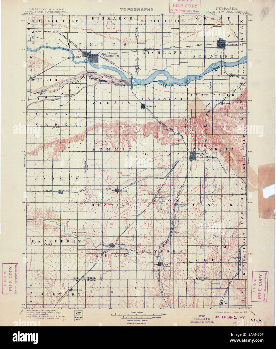 David city nebraska map hires stock photography and images Alamy
