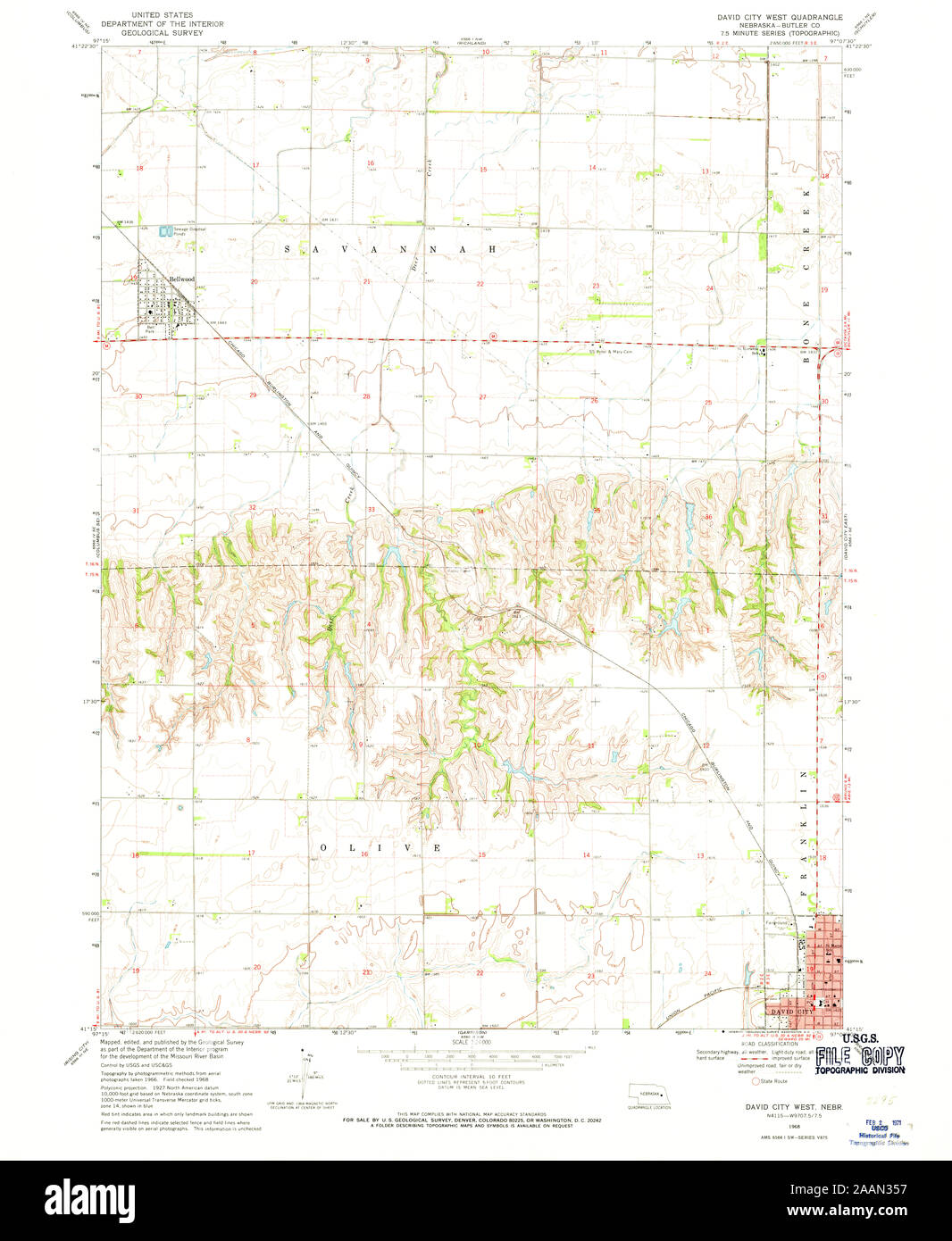 Map of david city nebraska Cut Out Stock Images & Pictures Alamy