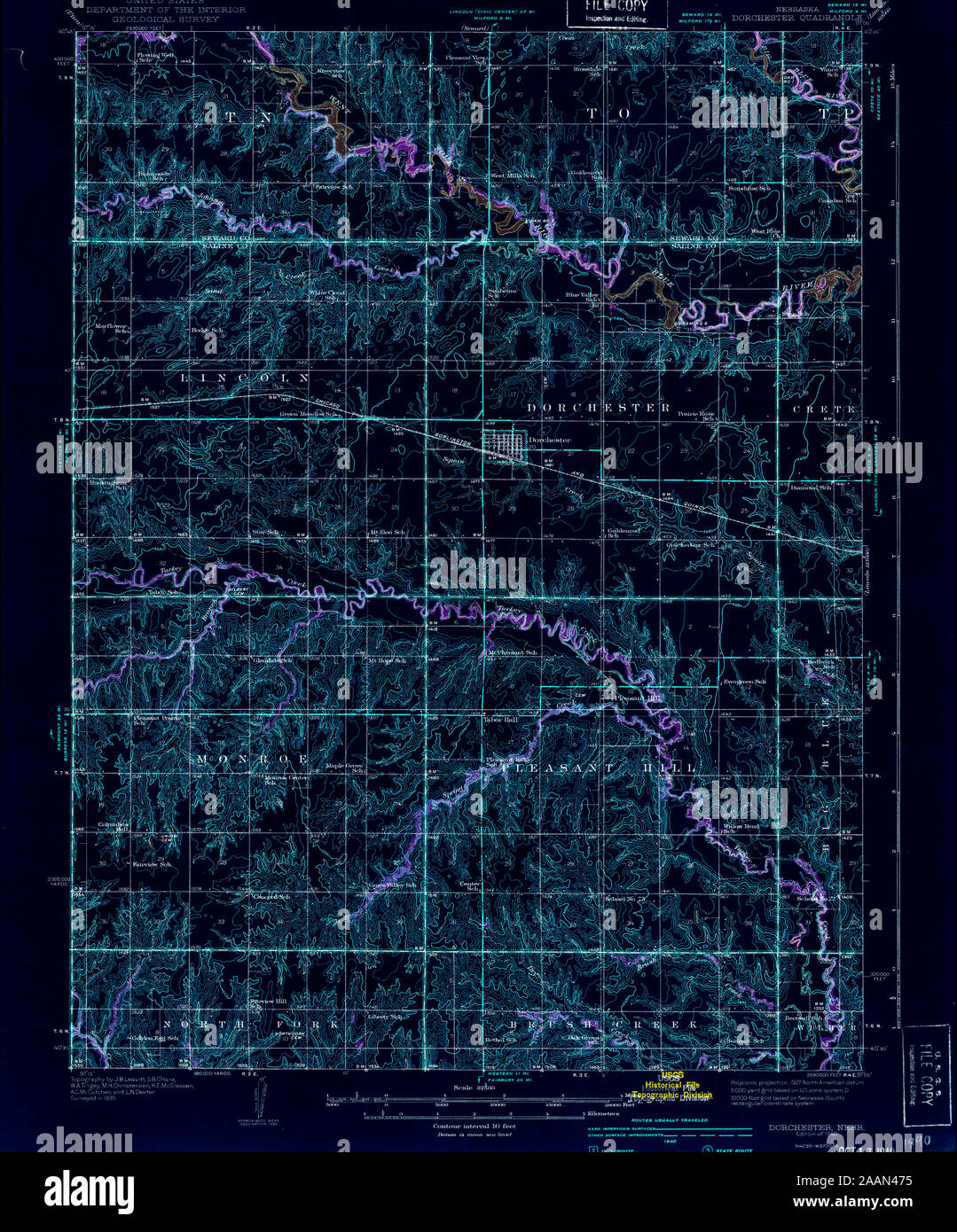 Dorchester nebraska map hires stock photography and images Alamy