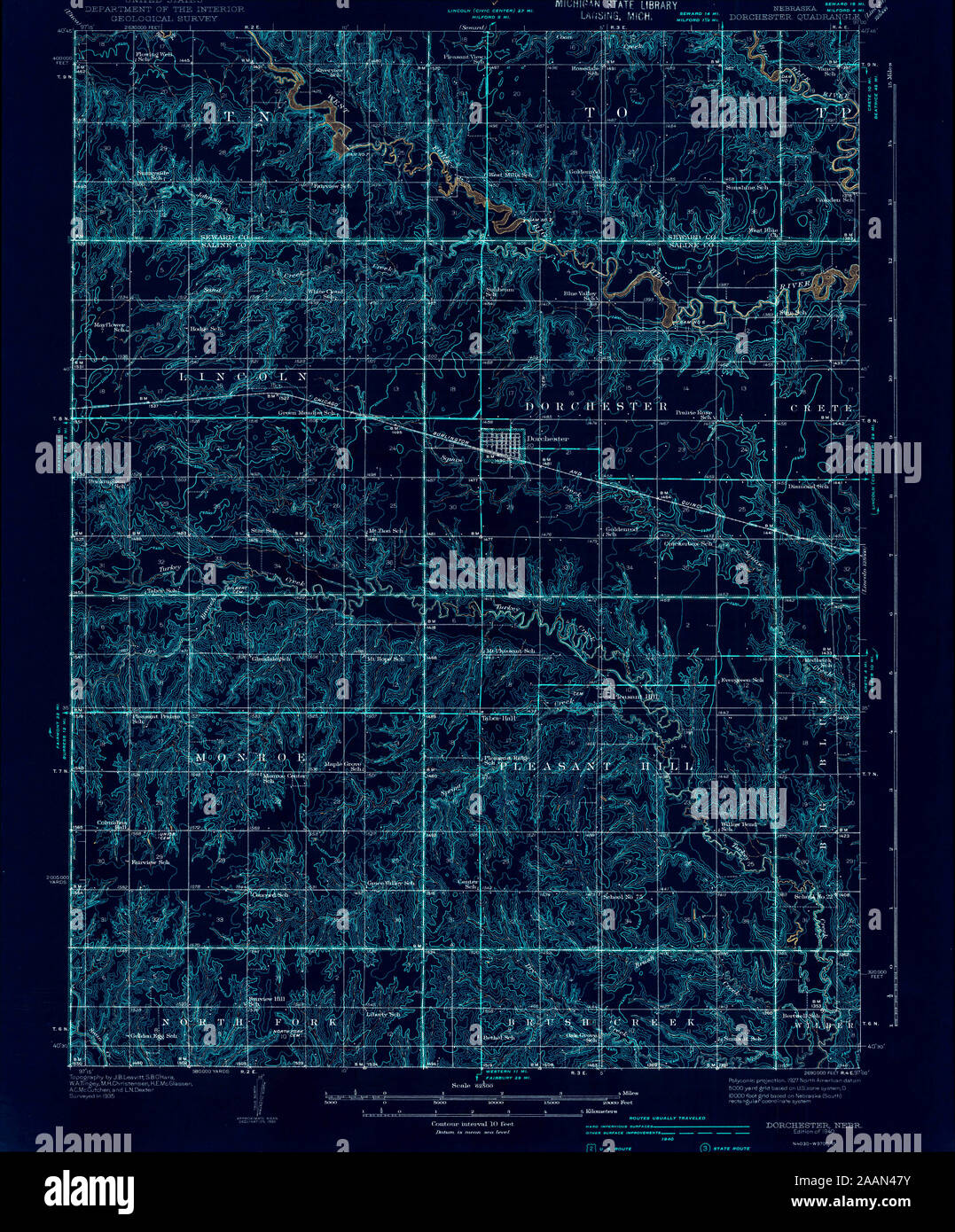 Map of dorchester nebraska hires stock photography and images Alamy