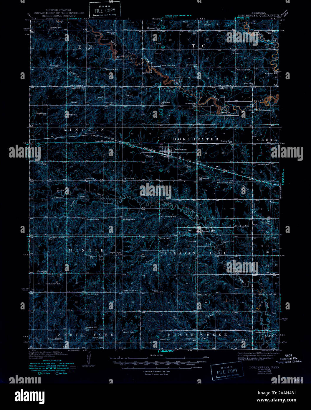 Map of dorchester nebraska hires stock photography and images Alamy