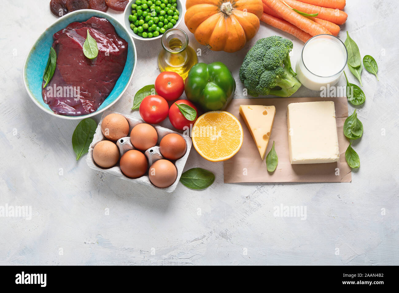 Foods high in vitamin A (Retinol). Protects eyes from blindness; supports bone health; supports