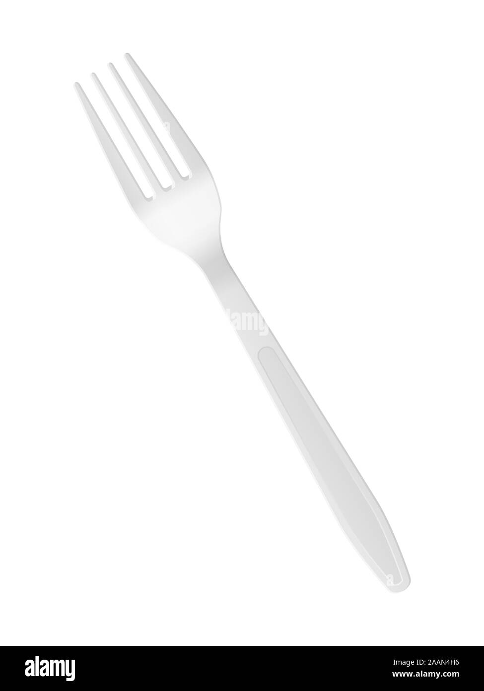 Plastic fork on a white background. Vector illustration Stock Photo - Alamy