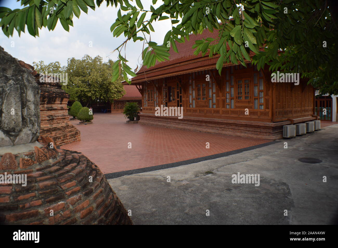 Wat Yai Chai Mongkhon Ayutthaya Stock Photo