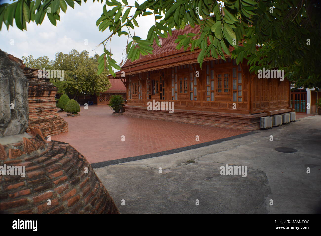 Wat Yai Chai Mongkhon Ayutthaya Stock Photo