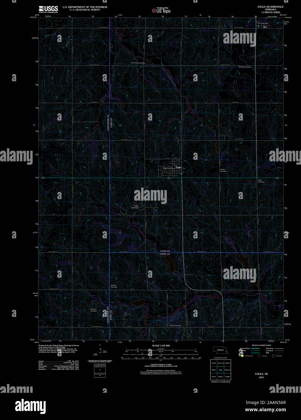 Eagle nebraska map hires stock photography and images Alamy