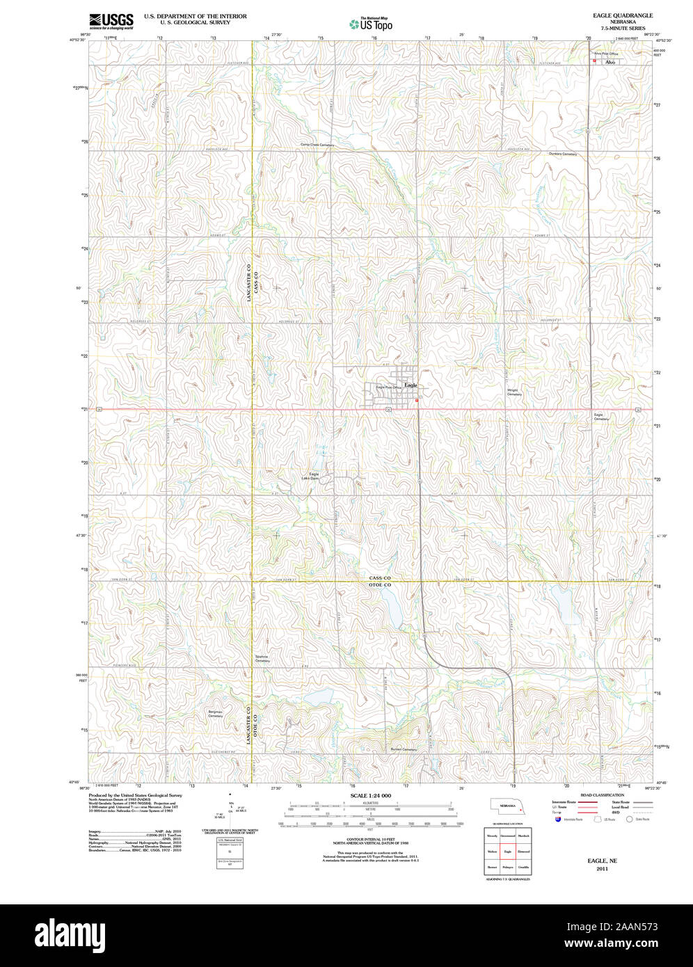 Map of eagle nebraska hires stock photography and images Alamy