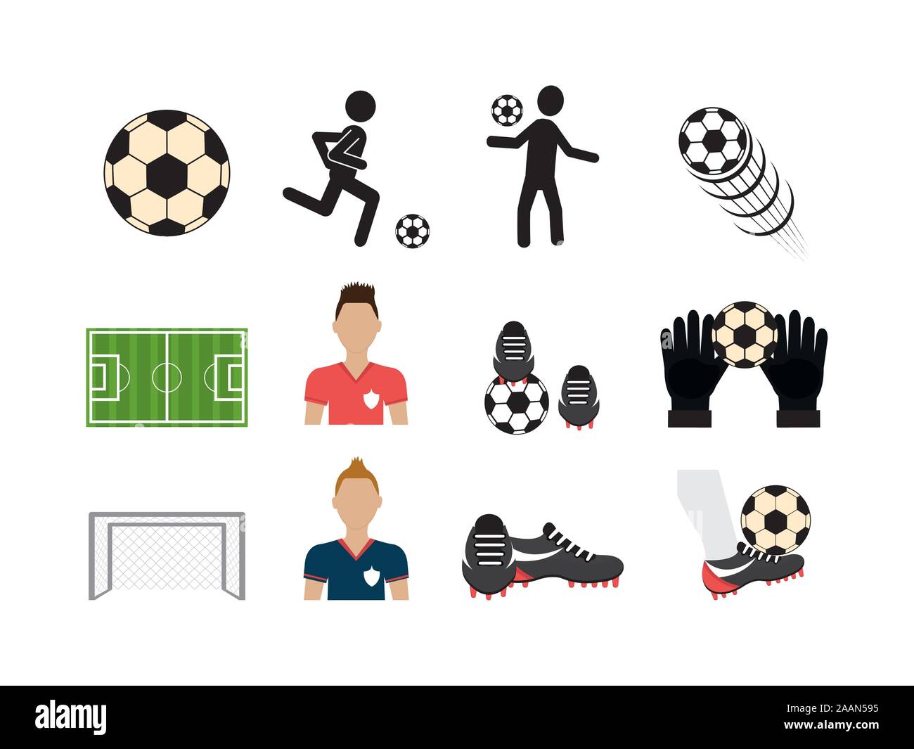 set soccer and set icons Stock Vector Image & Art Alamy