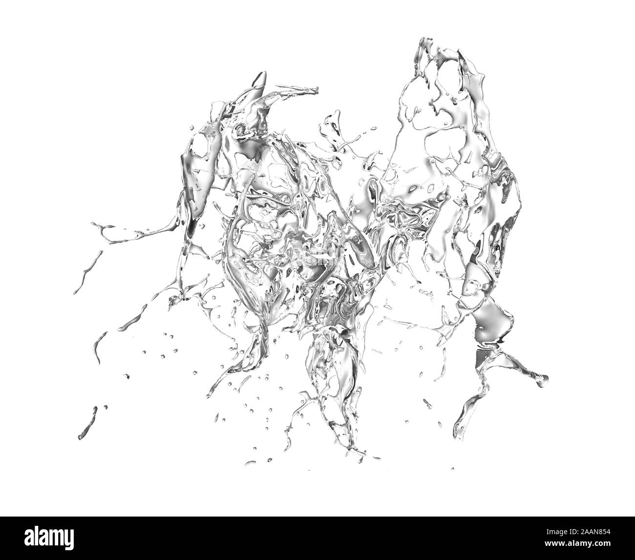 Isolated transparent splash of water splashing on a white background ...