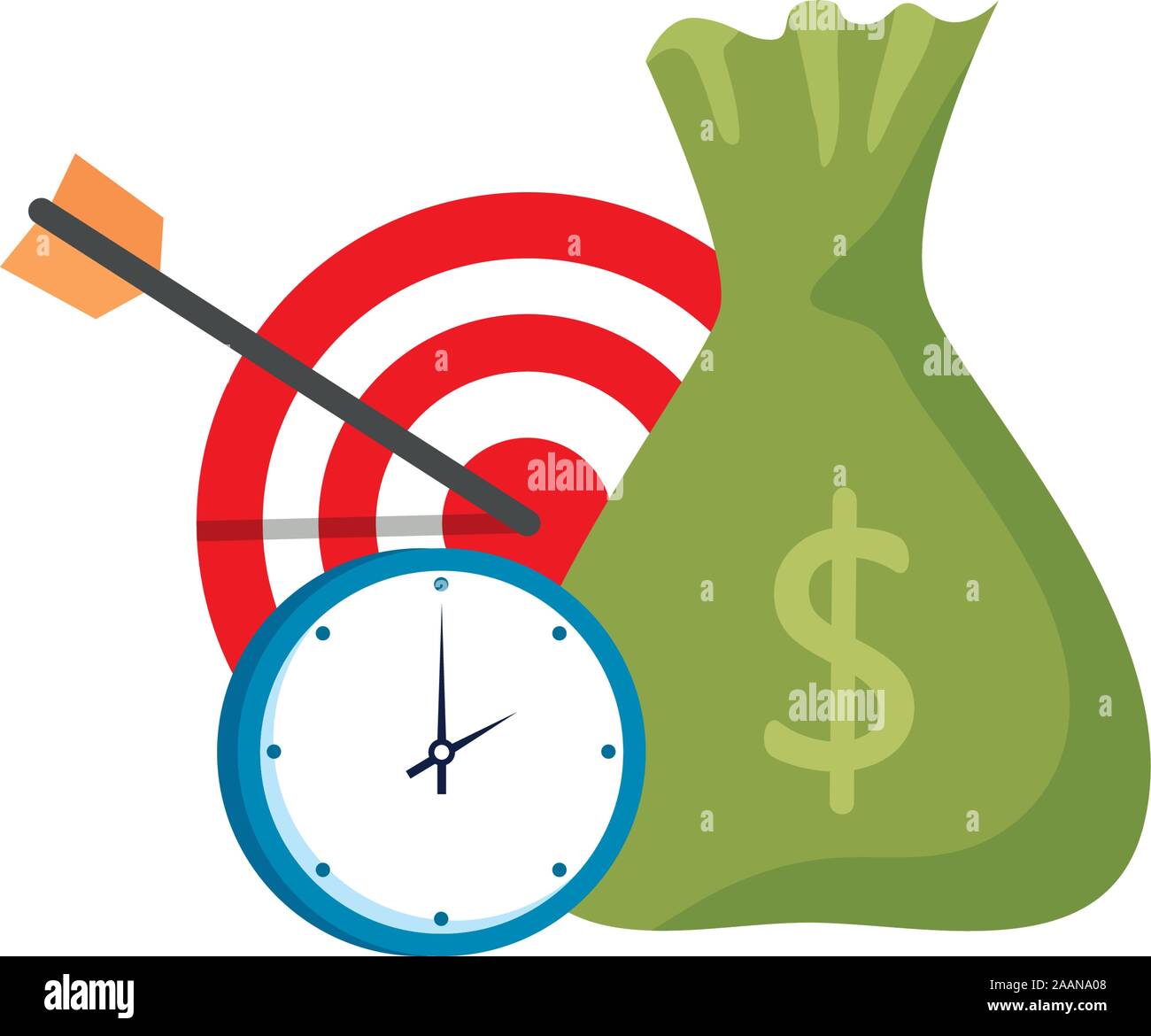 Dart board and clock Stock Vector Images - Alamy