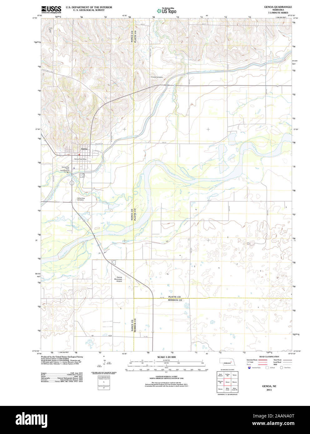 Map of genoa nebraska Cut Out Stock Images & Pictures Alamy