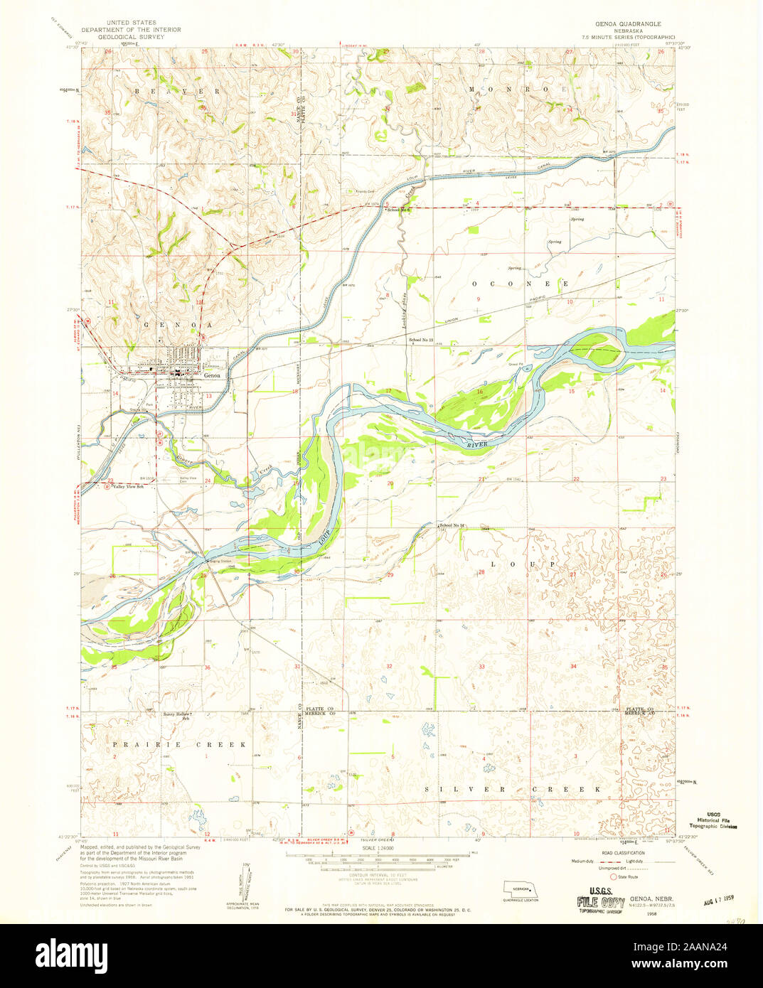 Genoa nebraska map hires stock photography and images Alamy