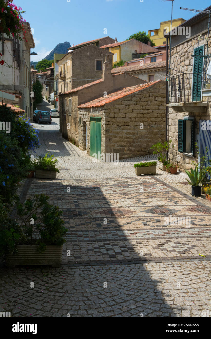 August 23, 2019 - AGGIUS , Italy: exterior building in AGGIUS SARDINIA ...