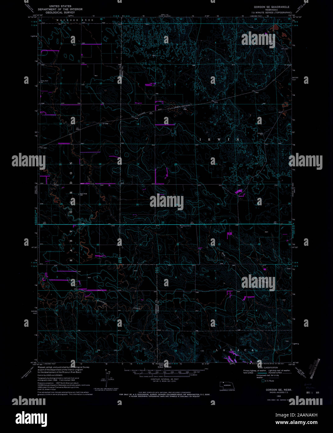 Gordon nebraska map hires stock photography and images Alamy