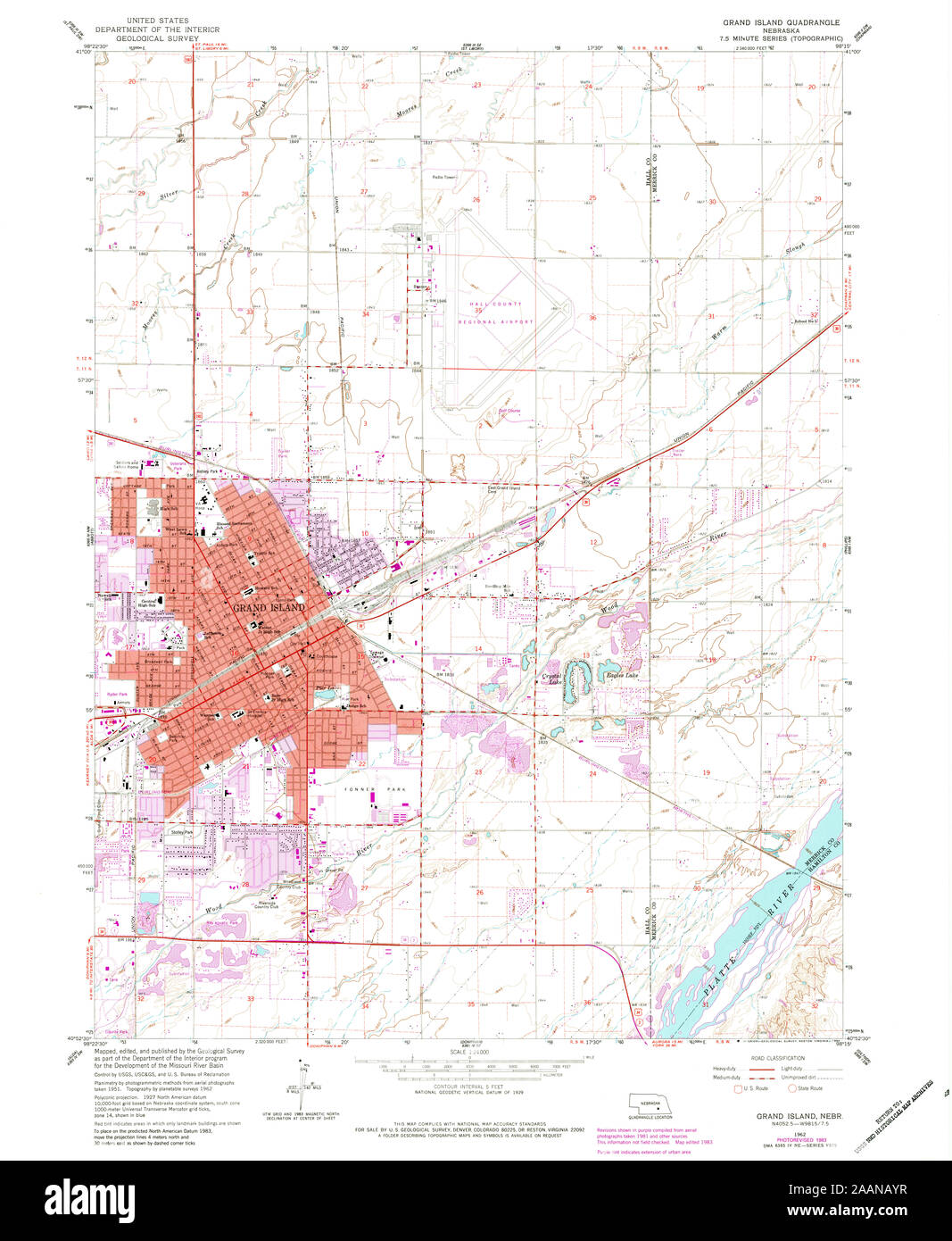 Map of grand island nebraska hires stock photography and images Alamy