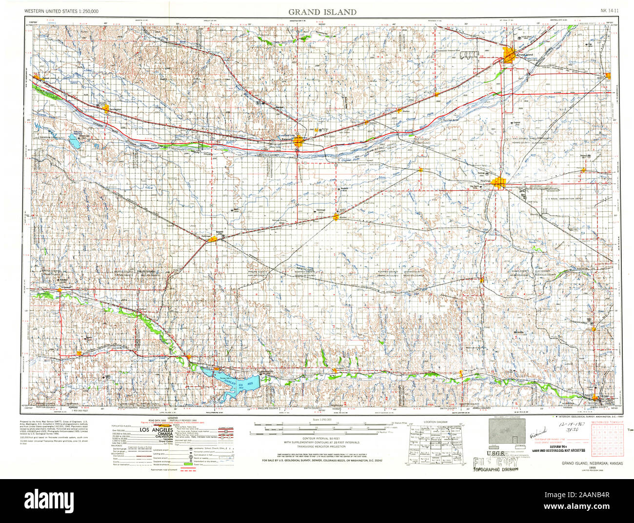 Grand island nebraska map hires stock photography and images Alamy
