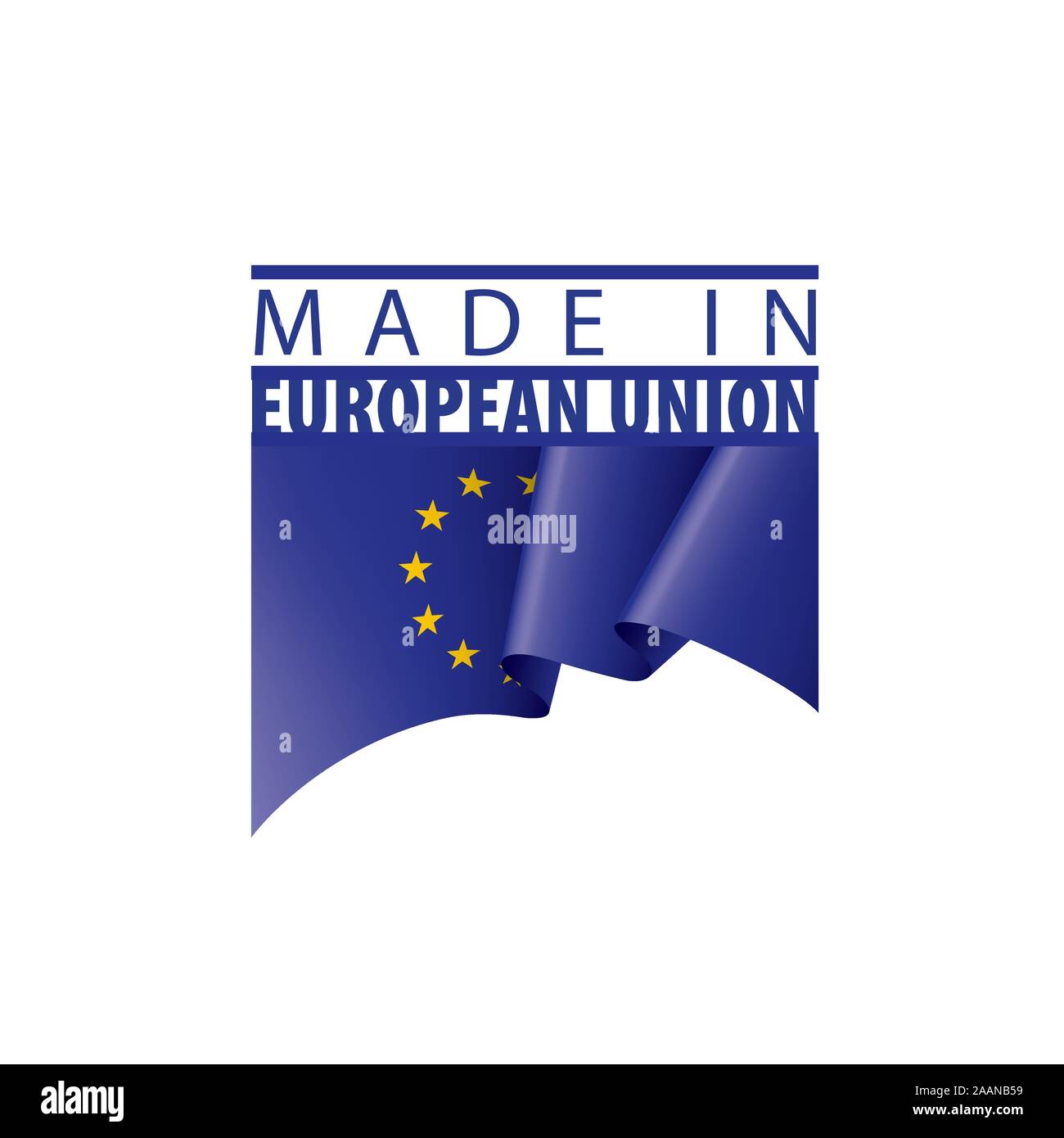 European union flag, vector illustration on a white background Stock ...