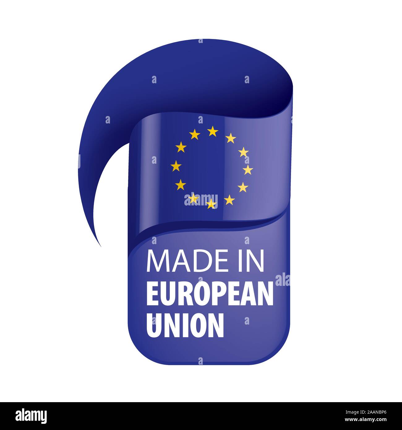 European union flag, vector illustration on a white background Stock ...