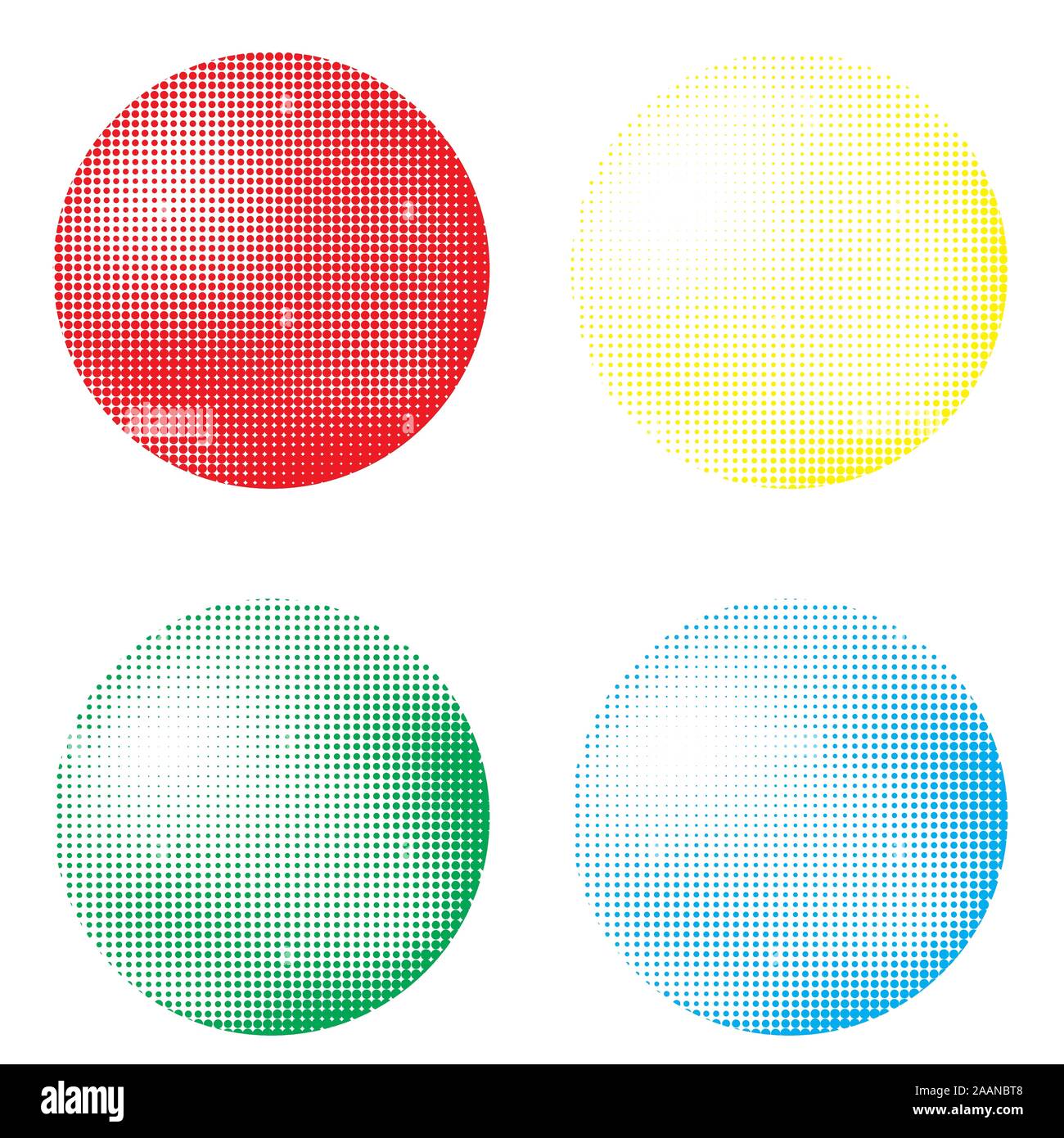 Set of Colored Balls. Halftone Pattern. Set of Dots. Dotted Texture ...