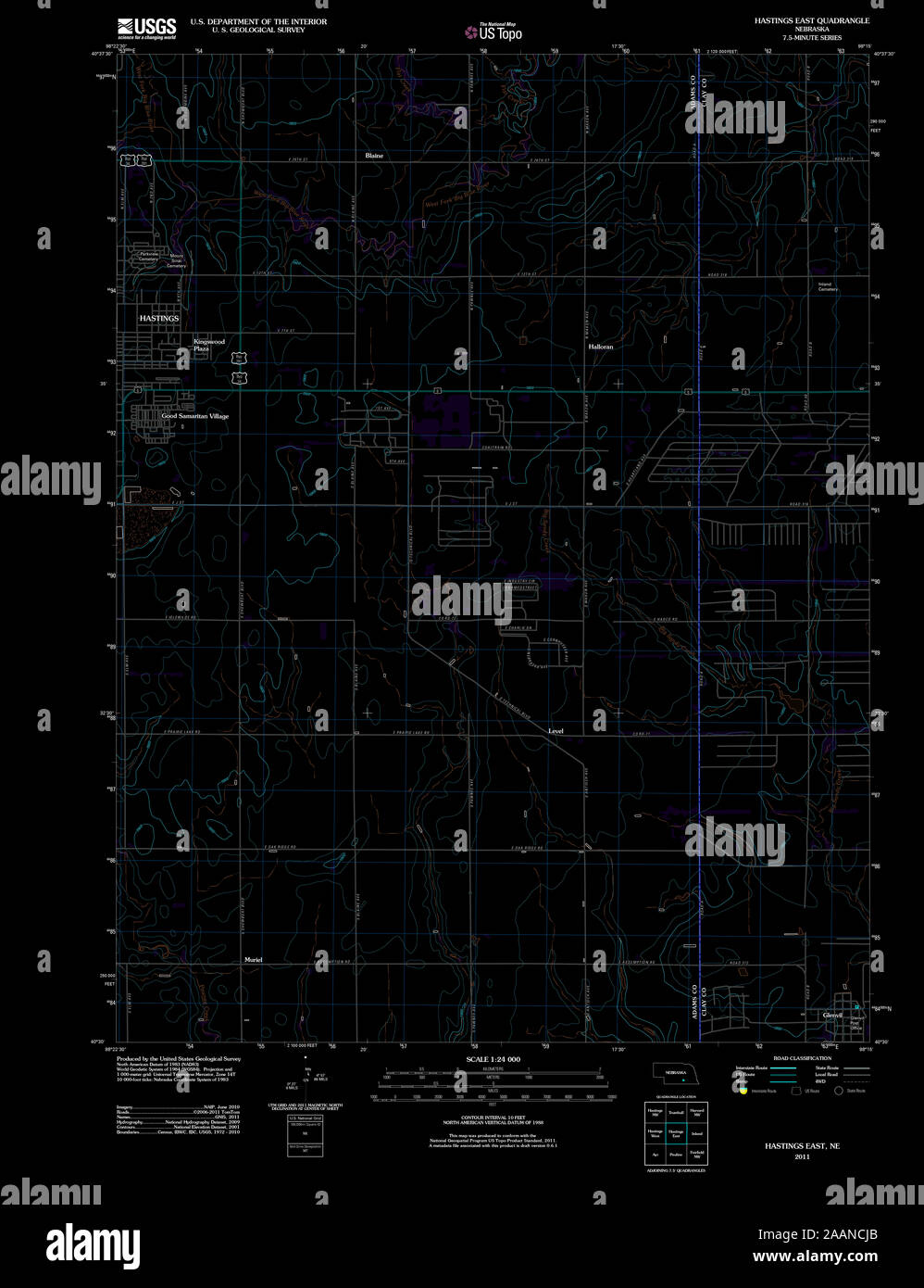 Map of hastings nebraska hires stock photography and images Alamy