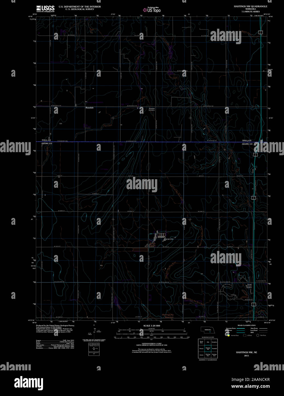 Map of hastings nebraska hires stock photography and images Alamy