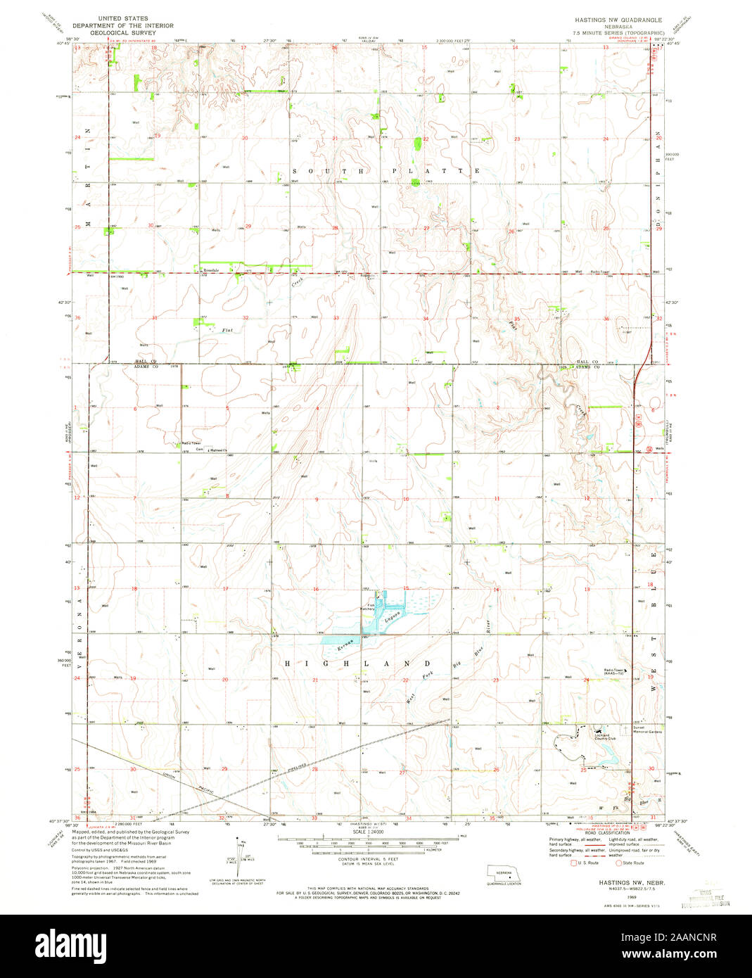 Map of hastings nebraska Cut Out Stock Images & Pictures Alamy