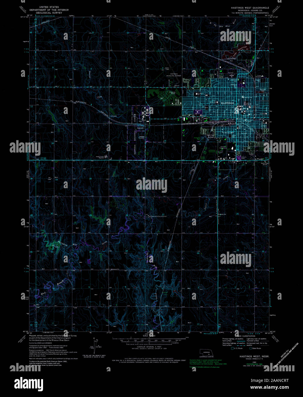 Map of hastings nebraska hires stock photography and images Alamy
