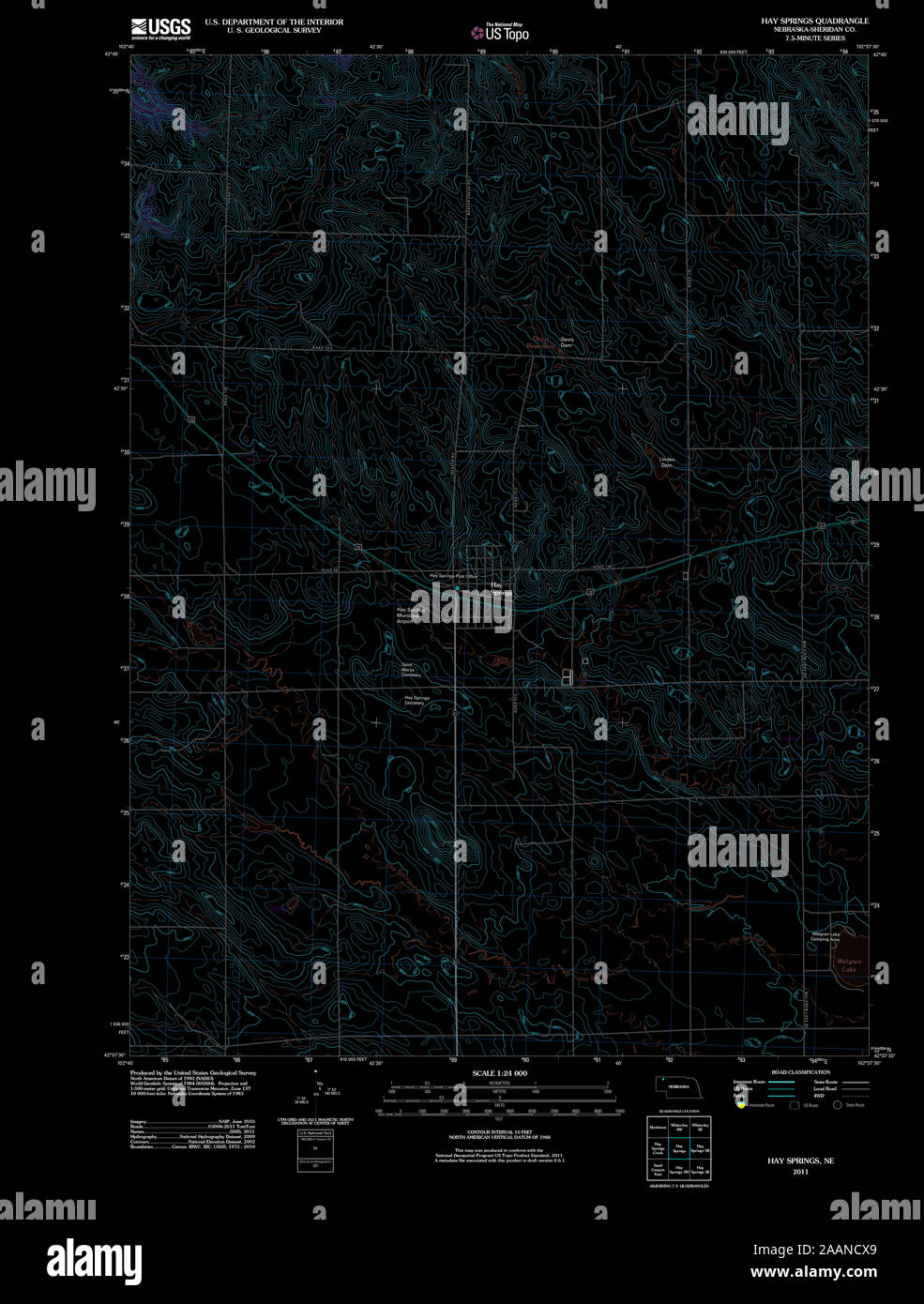 Hay springs nebraska map hires stock photography and images Alamy