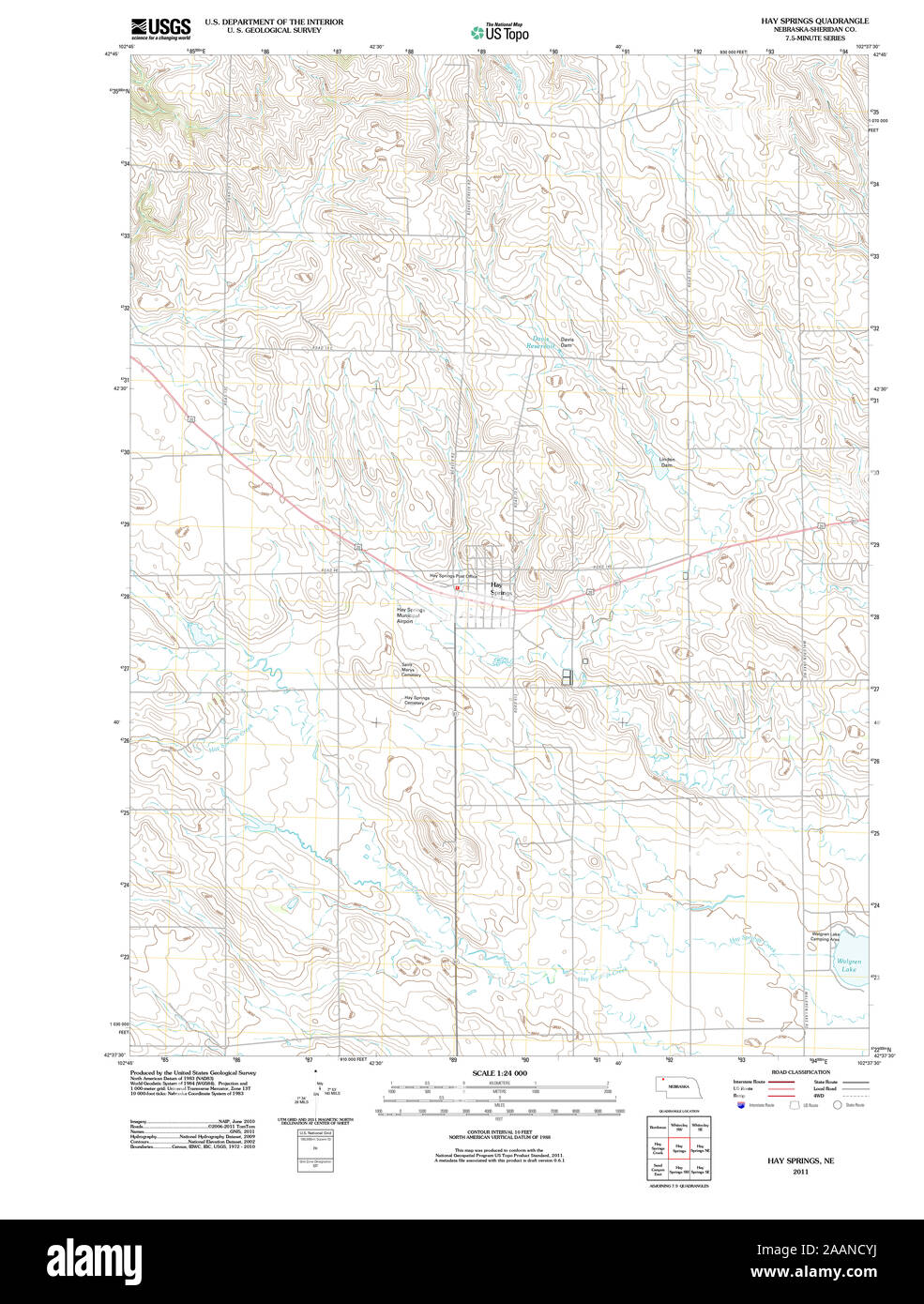 Map of hay springs nebraska hires stock photography and images Alamy