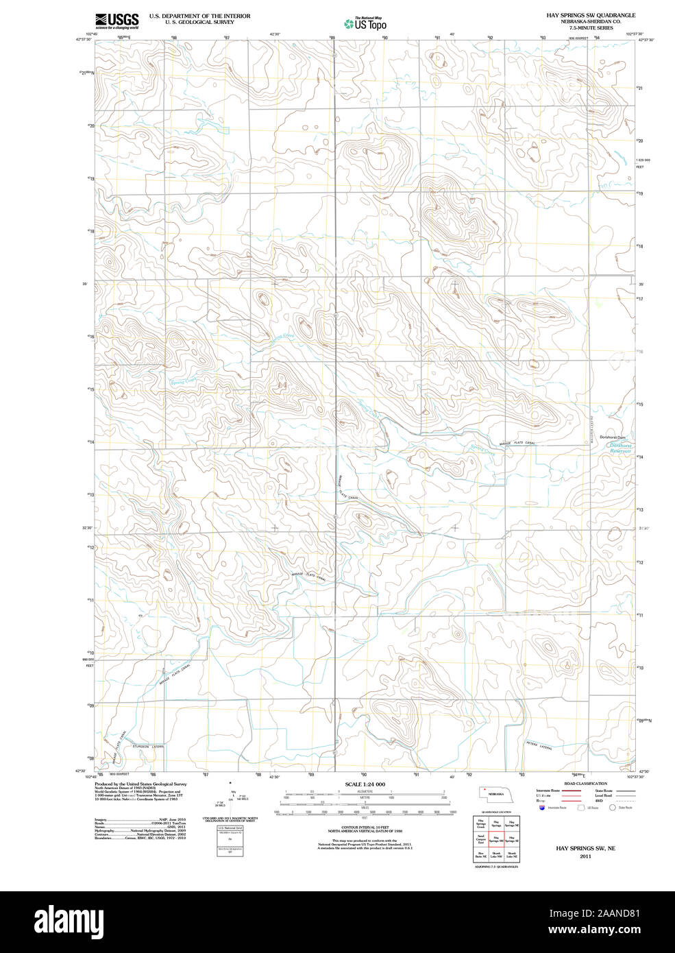 Map of hay springs Cut Out Stock Images & Pictures Alamy