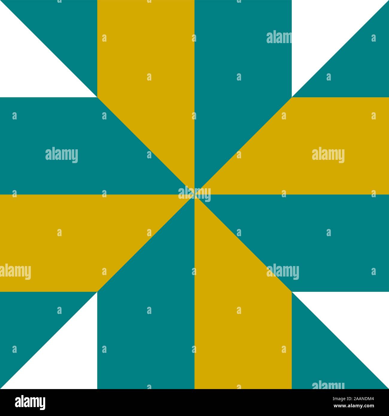 Barn quilt pattern, Amish Patchwork design, Abstract geometric tiled trail Vector illustration Stock Vector