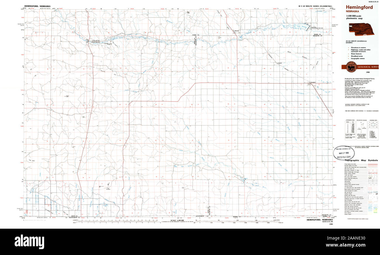 Hemingford nebraska map hires stock photography and images Alamy