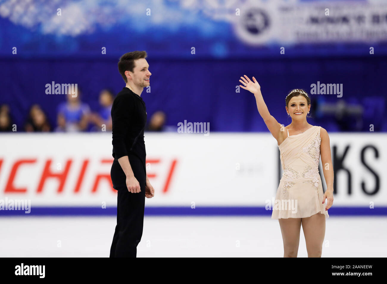 Makomanai Sekisuiheim Ice Arena Hokkaido Japan 23rd Nov 19 Kirsten Moore Towers Michael Marinaro Can November 23 19 Figure Skating Isu Grand Prix Of Figure Skating 19 Nhk Trophy Pairs