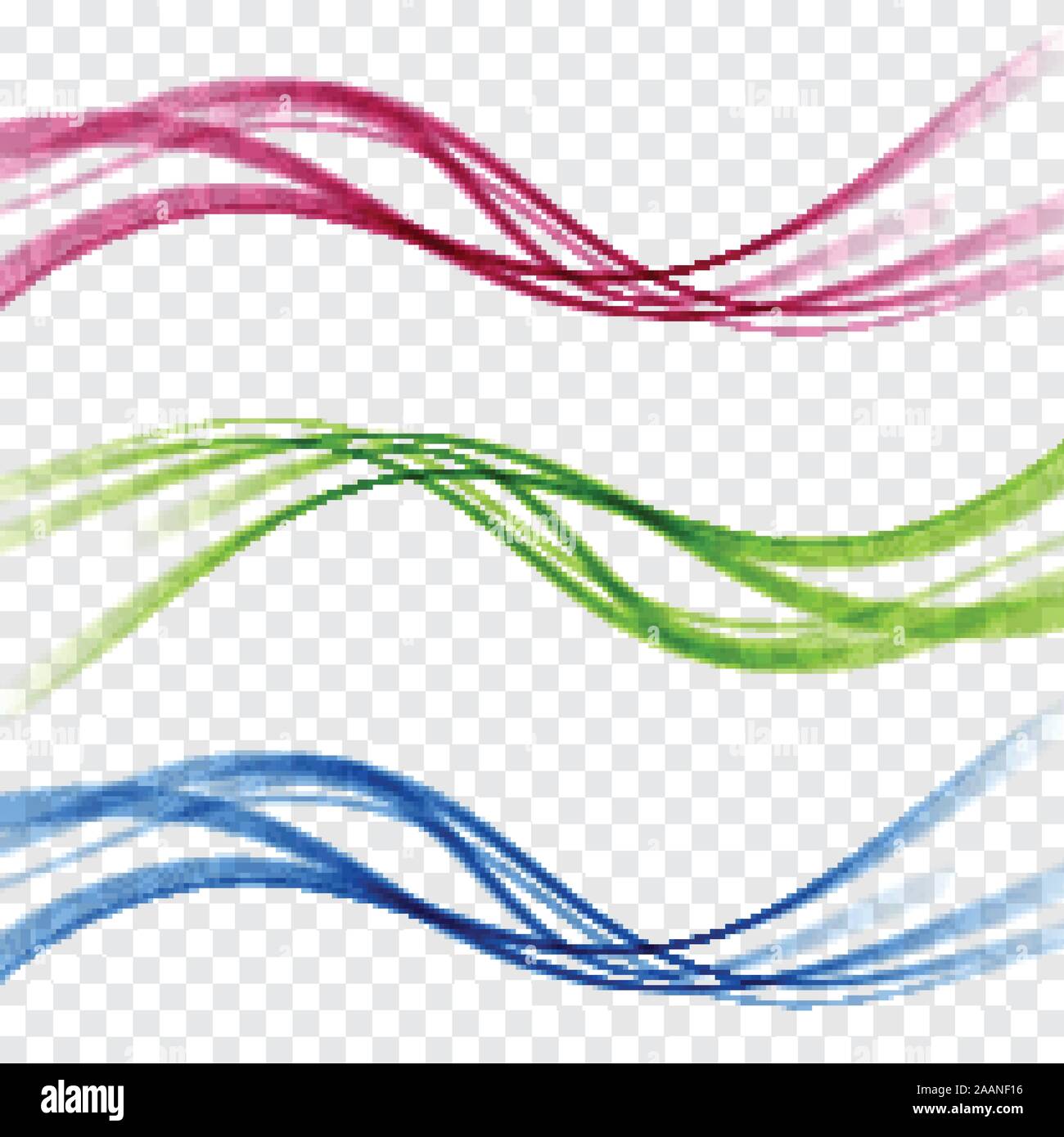 Abstract background of wave flow Blue, green and red wave Stock Vector