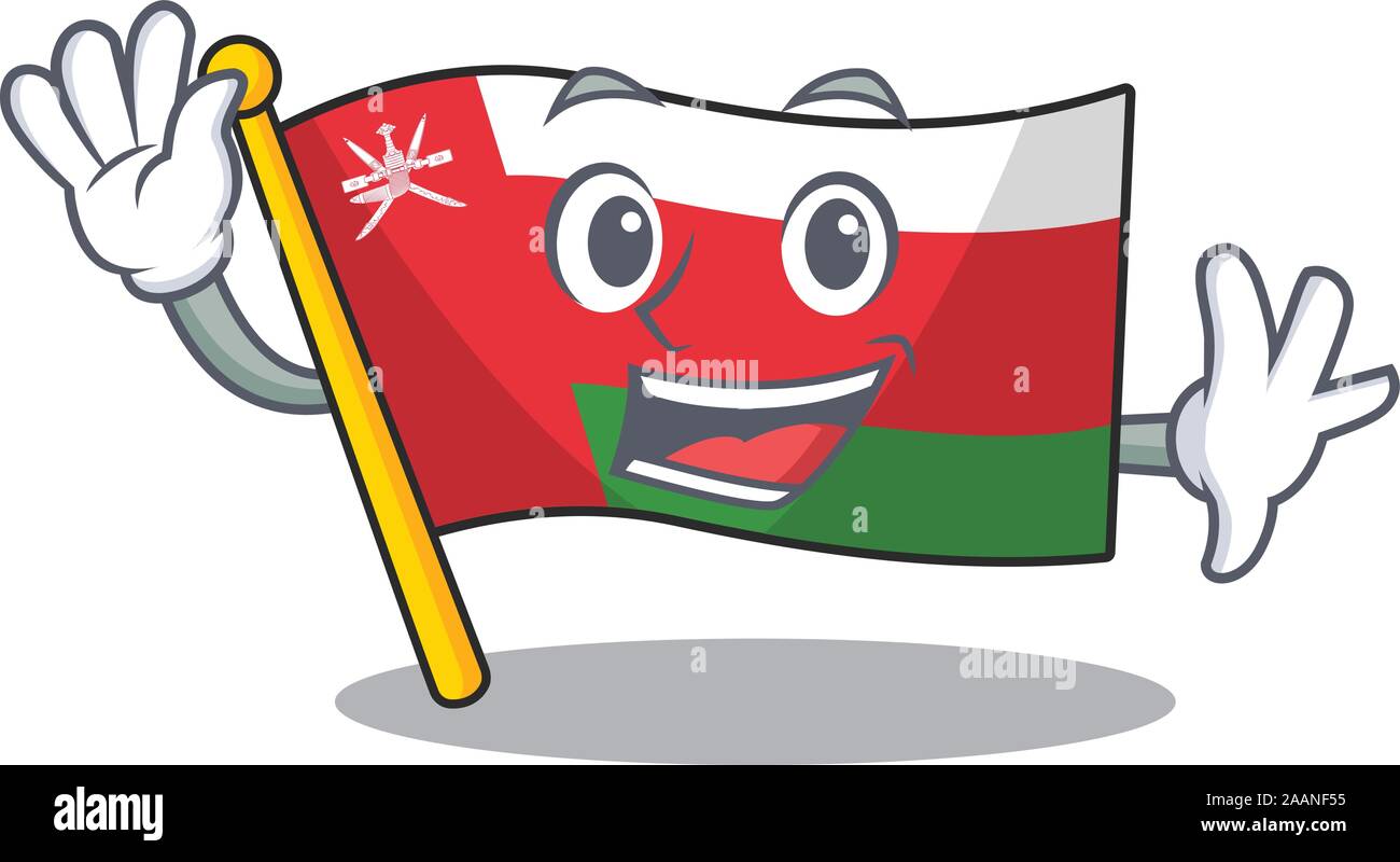 Big smile flag oman Waving hands cartoon character Stock Vector Image & Art  - Alamy