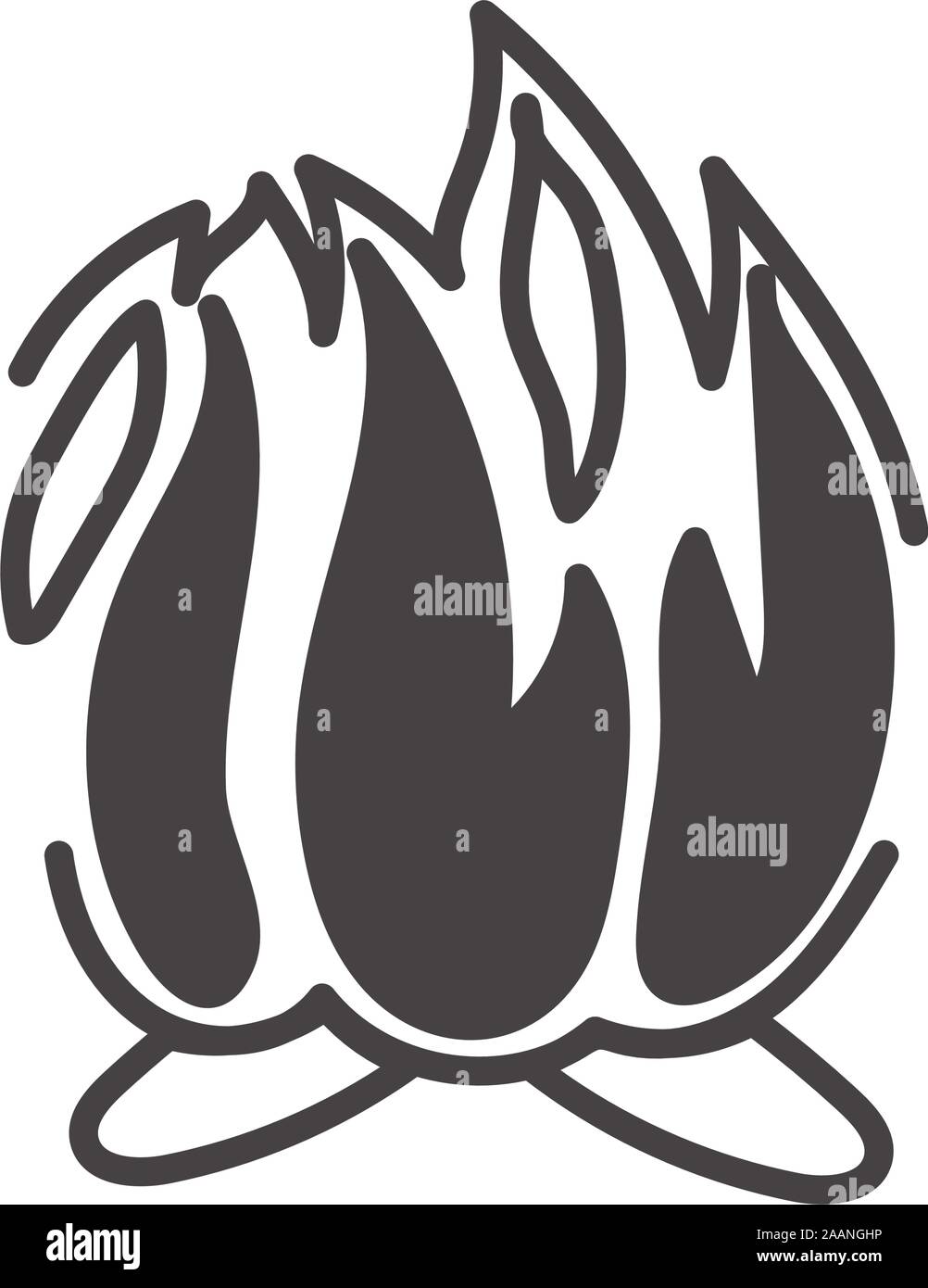 campfire wood flame isolated icon Stock Vector Image & Art - Alamy