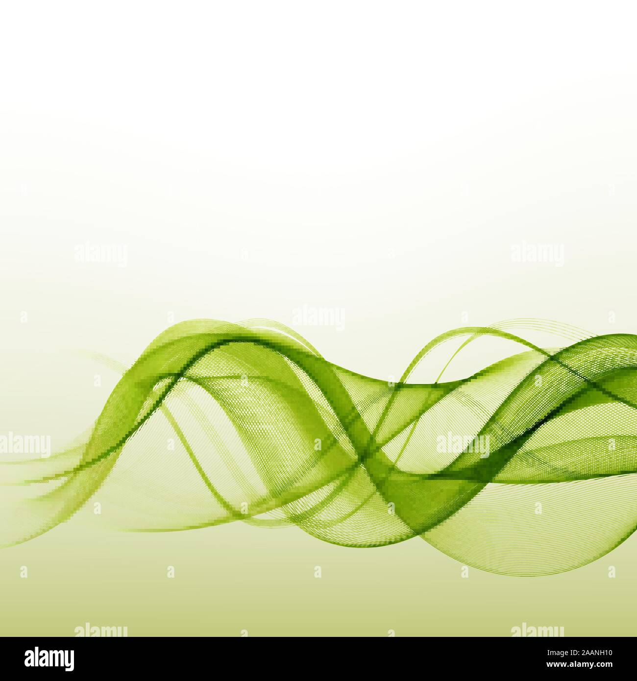 Abstract vector background, green waved lines for brochure, website