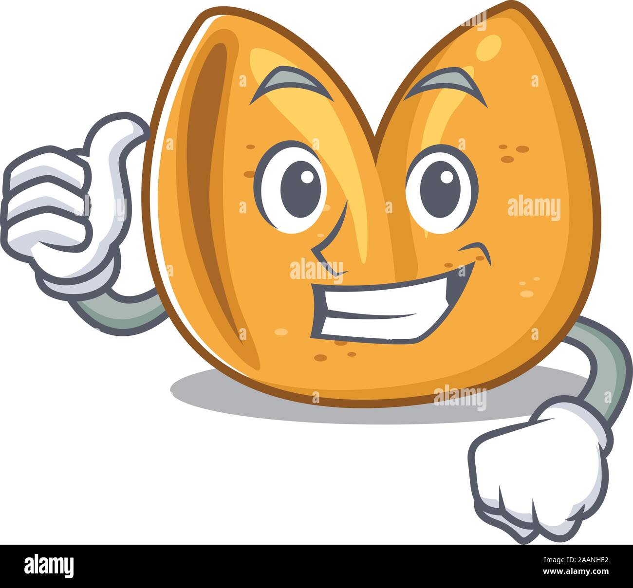 Illustration Of Fortune Cookie While Making Thumbs Up Gesture Stock 