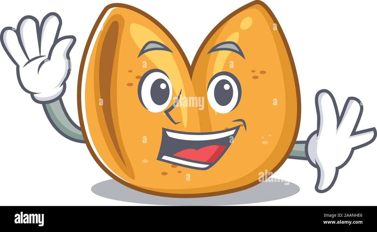 Big smile fortune cookie Waving hands cartoon character Stock Vector Image & Art - Alamy Big smile fortune cookie Waving hands cartoon character Stock Vector Image & Art - Alamy