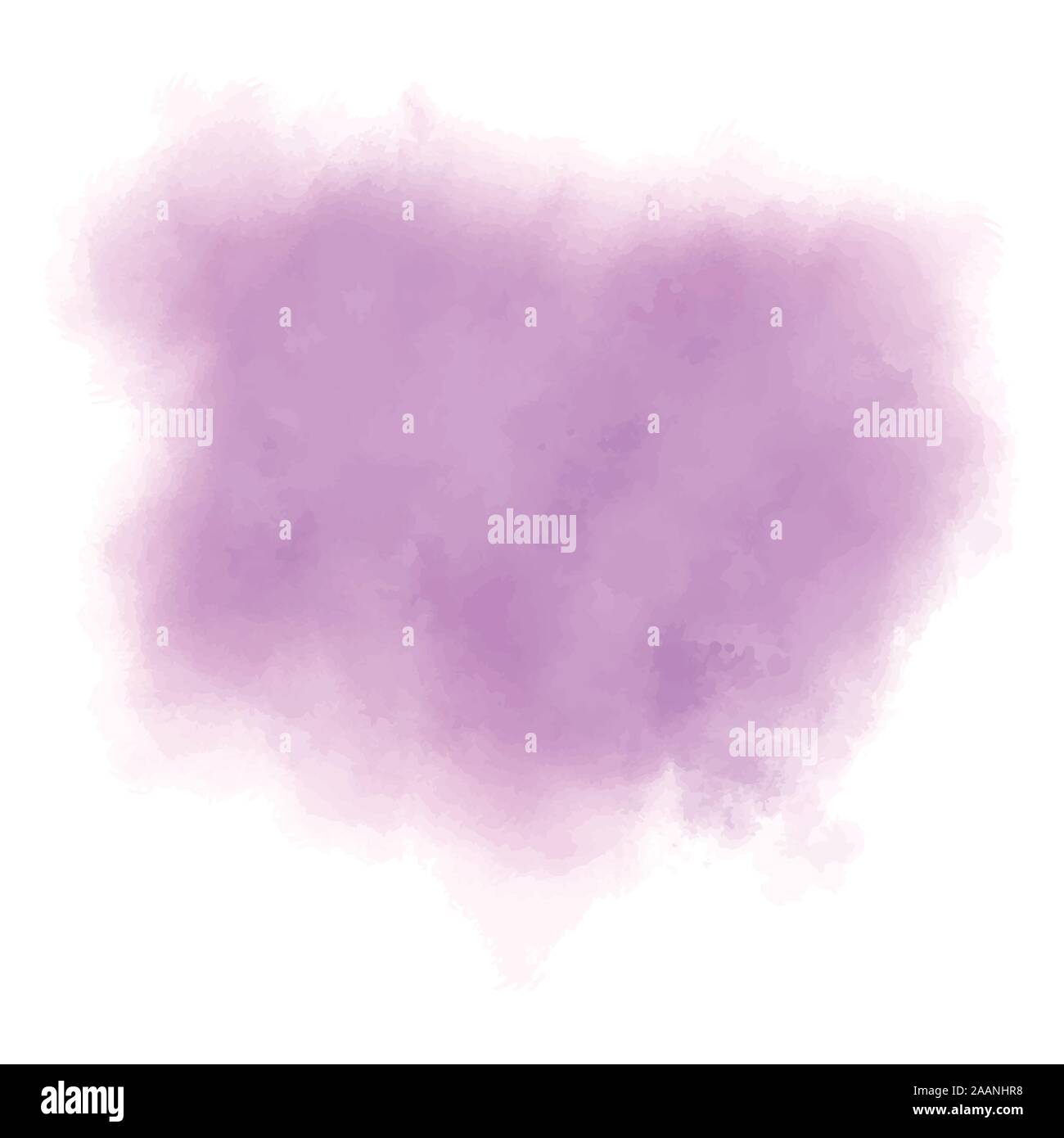 Pink watercolor stain on white paper background. Vector illustration. Abstract textured splash